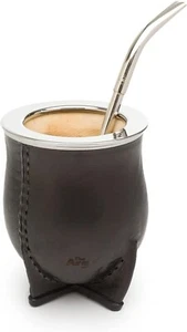 THEARG Yerba Mate Gourd Set with Stainless Steel Straw | Handmade Leather Yerba - Picture 1 of 7