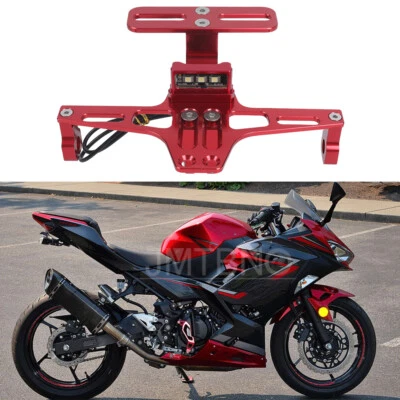 Soporte de matrícula LED eliminador de guardabarros para Kawasaki Ninja 400 Foto 1 de 4