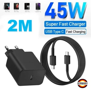 NEU 45W Schnellladegerät Netzteil Ladekabel Adapter Stecker USB-C 2m für Samsung - Zdjęcie 1 z 18