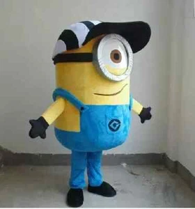 One Eye Minion Carl Cap Mascot Adult Birthday Halloween Dress Full Costume - Picture 1 of 3