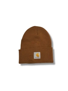 Carhartt Men's Box Logo Beanie Hat Brown Adult Unisex - Picture 1 of 2