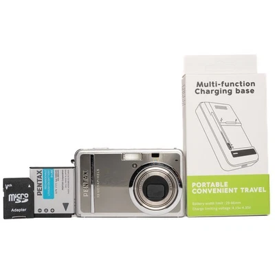 Pentax Optio S12 12.0MP Digital Camera - Silver - FULLY FUNCTIONAL - Image 1 of 4