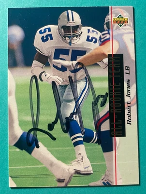 SIGNED ROBERT JONES 1993 UPPER DECK ALL - ROOKIE TEAM CARD AUTO - COWBOYS - Image 1 of 2