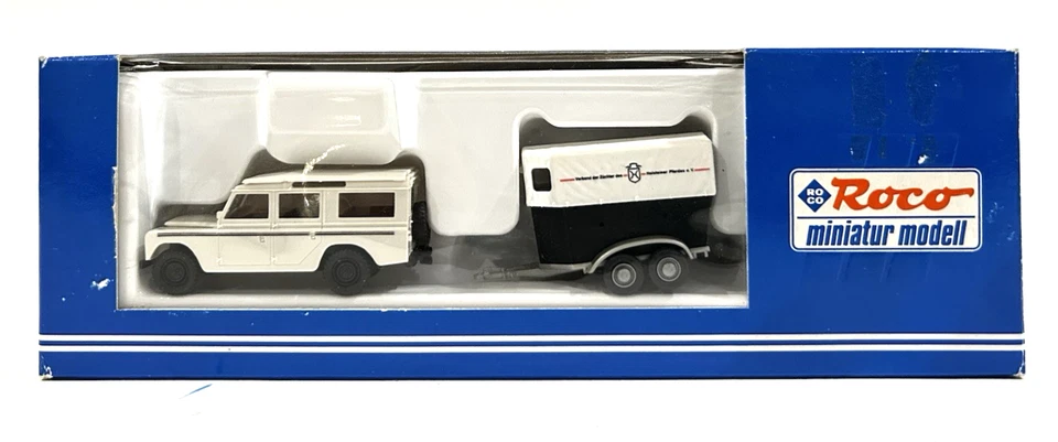 Roco HO Scale 1 87 Land Rover With Trailer Pferdetransp Item 1709 B43