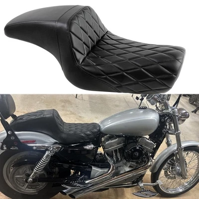 Harley Sportster 定制 XL883C 2004-2010 适用于 3.3GAL-4.5GAL 坦克双座 — 第 1/4 张图片