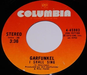 Vintage Record, GARFUNKEL: I SHALL SING & SPACE MEN, 45 rpm, 1973, Rock Pop - Picture 1 of 4