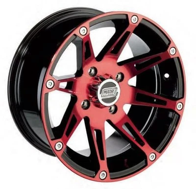 Rueda Moose 387X - 14x7 - Desplazamiento 4+3 - 4/110 - Rojo ATV/UTV 387ML147110BWR4 Foto 1 de 3