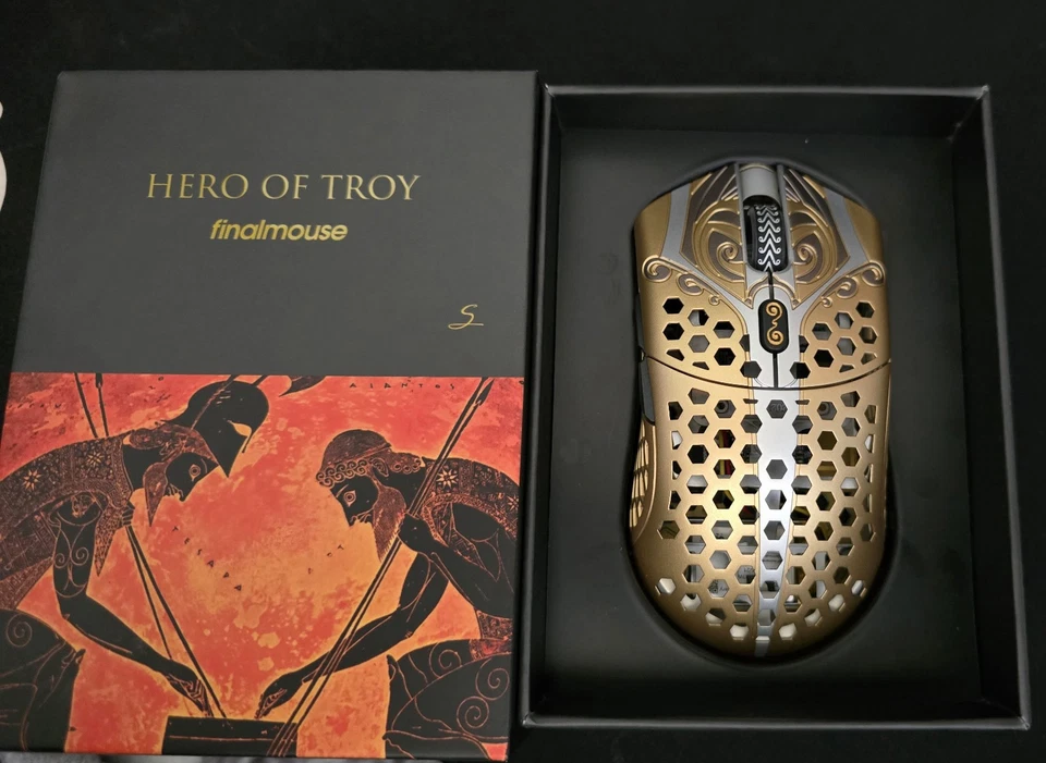 Finalmouse Starlight-12 Hero of Troy Achilles Gaming Mouse Gold Small #1212/2500 - Image 1 of 4