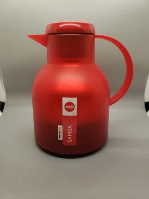 EMSA Samba  1L 33.8 fl oz  Vacuum seal Pitcher Red New - Image 1 of 2