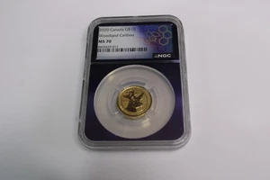2020 Canada Woodland Caribou 1/4 Oz 9999 Gold $10 NGA MS70 - Picture 1 of 2