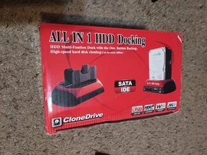 UNTESTED CloneDrive All In 1 HDD Docking USB 2.0/3.0 For Windows + Mac IN BOX - Photo 1/2