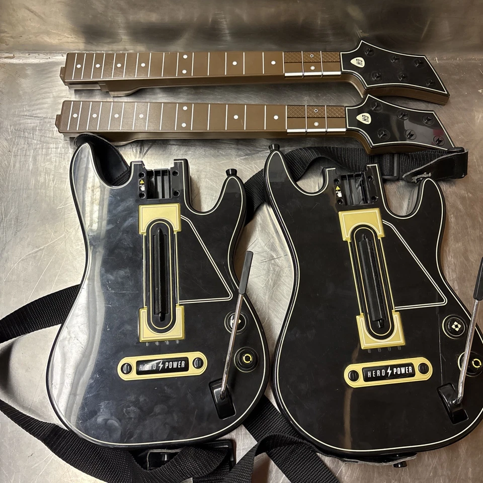 2x Guitar Hero Live PS3 Bundle Guitars & Strap (No Dongle) - Image 1 of 1