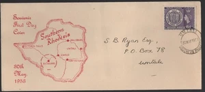 1953 Southern Rhodesia RHODES CENTENARY Long Format FDC - Picture 1 of 1