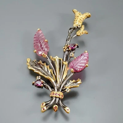 Joias 15 ct+ broche rubi prata esterlina 925 /NB30299 - Imagem 1 de 4