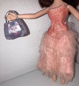 Bratz Formal Funk Jade Beautiful Peach Dress With Kitty Kat Purse RARE - Bild 1 von 6