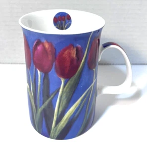 Ashdene Australia Coffee Tea Mug Floral Red Tulips Flower Fine Bone China 12oz. - Picture 1 of 18