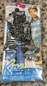 Ken Doll Striped T-Shirt & Jeans Shoes Clothing Outfit NEW - Picture 1 of 3