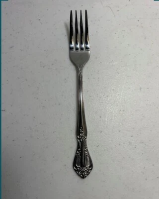 8 Farberware Regal Dinner Fork Stainless Flatware Floral Pierced Replacement - Image 1 of 4