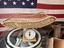 Antique Infant Baby Scale Metal With Original WICKER BASKET Shabby Chic Nursery