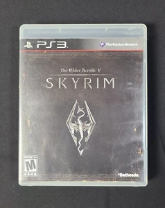 The Elder Scrolls V Skyrim (PLAYSTATION 3 PS3, 2009) Completo con Póster y Manual - Imagen 1 de 3
