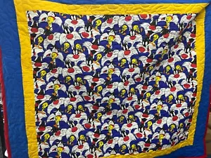 Handmade Sylvester & Tweety Looney Toons Quilt/Blanket & Pillowcase Set - Picture 1 of 4