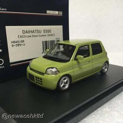 Daihatsu Esse Eco Lowdown 2006 Green Hi-Story 1/43 #HS431GR - Image 1 of 3