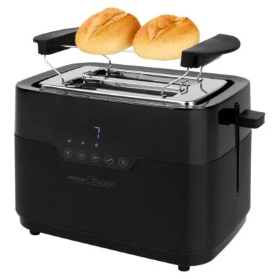 ProfiCook Toaster 2 Scheiben mit Brötchen Aufsatz und extra breitem Toast-Sch... - Imagen 1 de 4