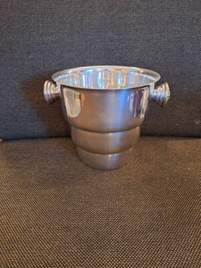 Art Deco Sektkühler Champagnerkühler Messing versilbert 2 Handhaben 30er Sammler - Bild 1 von 4