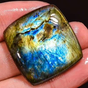 LABRADORITE Cabochon 100% Natural Cushion Labradorite Gemstone 51.00CT 28x29x6mm - Picture 1 of 8