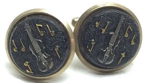 Gemelos vintage para guitarra y notas musicales para hombre - Imagen 1 de 12