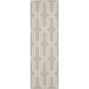 Safavieh Flat weave Wool Grey/ Ivory 2' 6 x 6' Runner - Picture 1 of 1