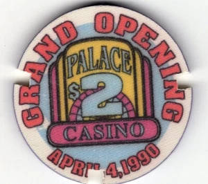 Canada 2.00 Casino Poker Chip: Palace Casino, West Edmonton Mall dentellato - Foto 1 di 2