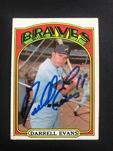 Carta Baseball Darrell Evans Braves firmata 1972 Topps #171 autografo 1 - Foto 1 di 4