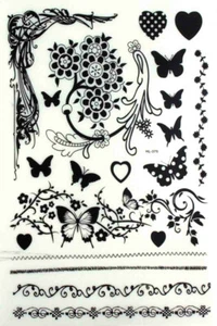 Calcomanía Infantil Transferencia En Seco Mariposas 15x23 Cm 2 Hojas - Imagen 1 de 1