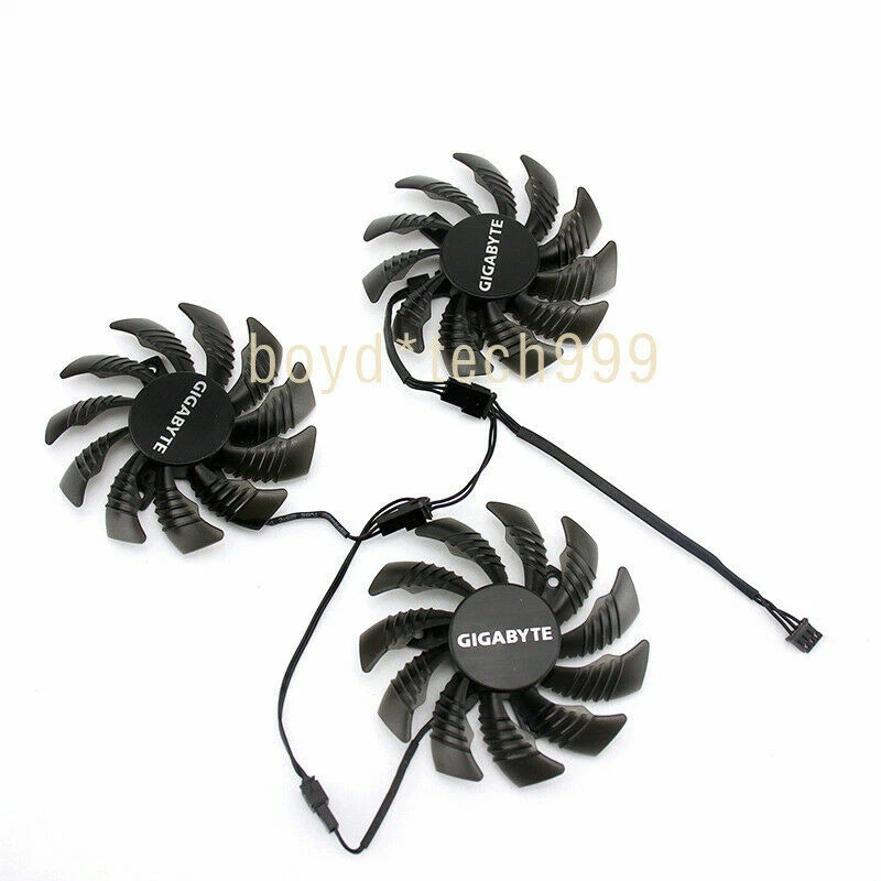 GPU Cooling  Fan For Gigabyte PLD08010S12H GV-N970G1 GTX 970 GTX970 GV-N970WF3 - Image 1 of 4