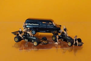 Brekina 22889 Set "Lotus 72" mit 2 Formel1-Autos, 6 PR-Girls und Transporter NEU - Picture 1 of 4