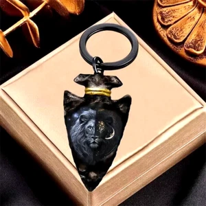 Mode Punk schwarzer König der Löwen Schlüsselanhänger Schlüsselanhängsel Autoschlüsselanhänger Männer Urlaubsgeschenk - Bild 1 von 4