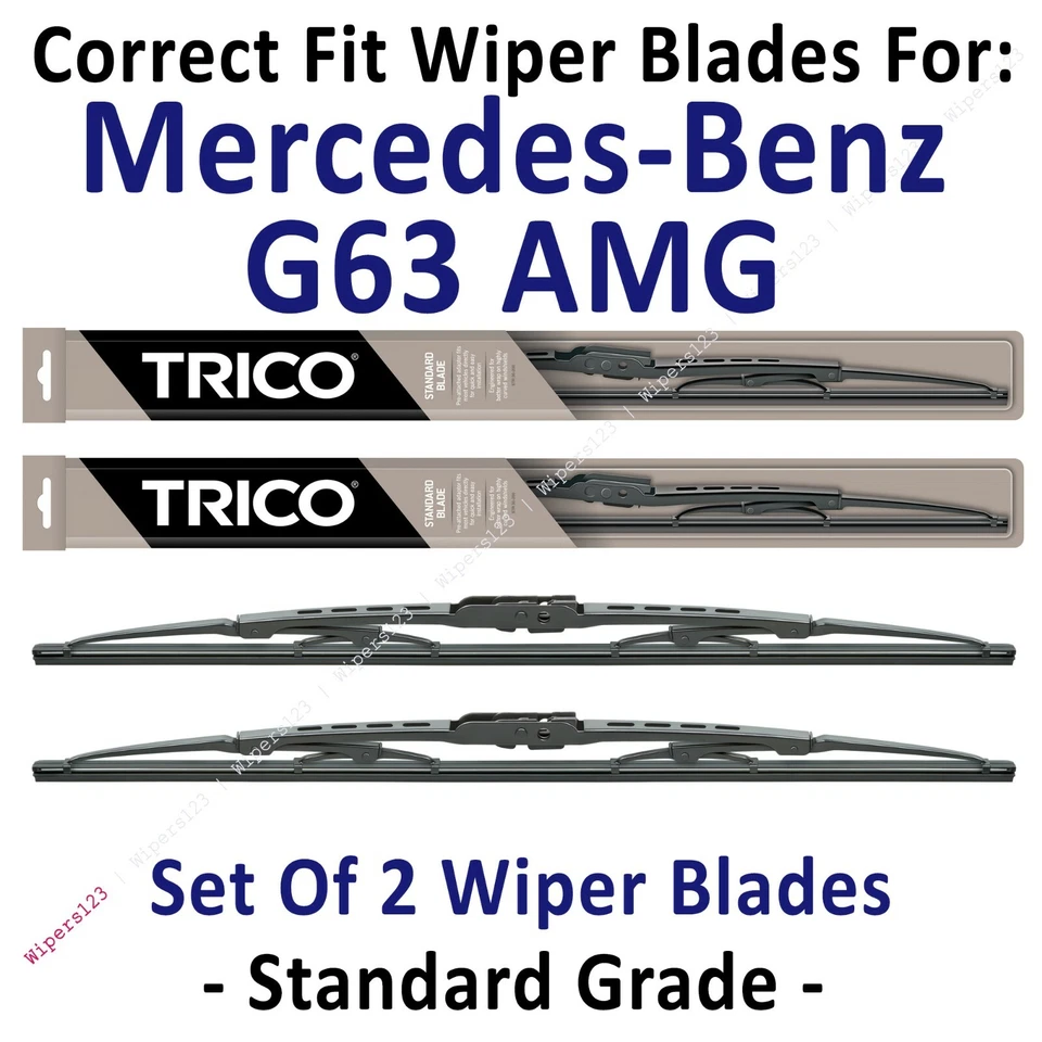 Pacote com 2 lâminas de limpador padrão - ajuste 2013+ Mercedes-Benz G63 AMG - 30160x2 - Imagem 1 de 1