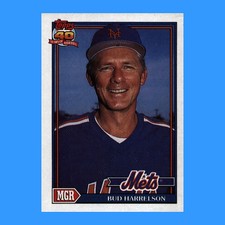 1991 Topps Baseball #261 - Bud Harrelson MGR, TL New York Mets NM-MT