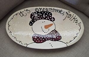 Expressly Yours 1997 Platter, It's Snowtime Folks (17" x 9")