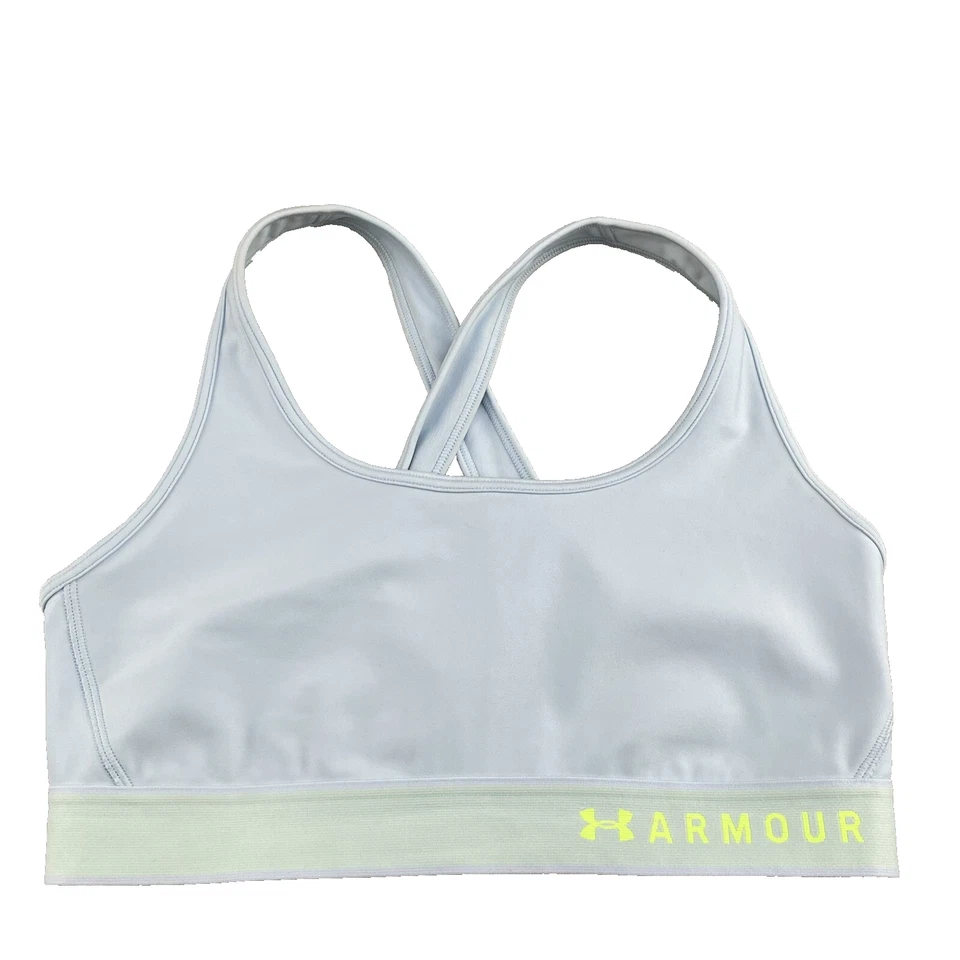 Under Armour Sports Bra Women Medium Blue Rasor Running Sportwear Gym Gorpcore - Image 1 of 4
