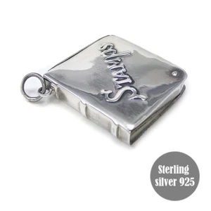 Pendant STAMP HOLDER Collectible Gif Vintage Antique Style Solid Sterling 925  - Picture 1 of 10