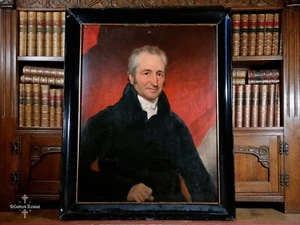 Fine Antique 19th Century Oil Portrait Painting Of An Affluent Man - Picture 1 of 11