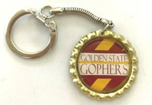 Minnesota Golden State Gophers Bottle Cap Keychain on silvertone keyring - Picture 1 of 1