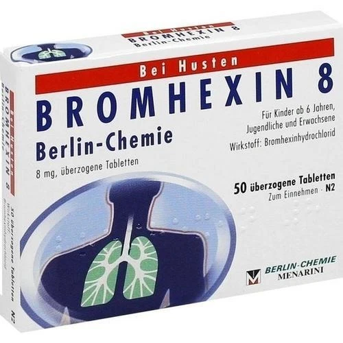 BERLIN-CHEMIE AG BROMHEXIN 8 Berlin Chemie überzogene Tabletten 50 St PZN 4394361