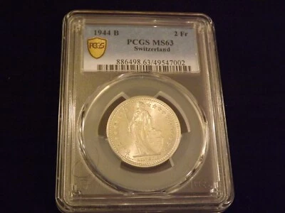 1944-B      2 Fr            Switzerland           PCGS  MS 63 - Image 1 of 2