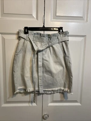 NUEVO CON ETIQUETAS SO Kohl’s Denim Bolsa de Papel Cintura Cinturón Jean Falda Lavado Claro Talla 13 Azul Foto 1 de 4
