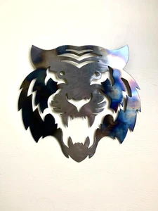 Tiger Head Metal Wall Art Wild Animals, 2 sizes, 2 colours - Picture 1 of 5