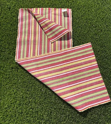 Decoração de corredor de mesa listrada multicolorida marca Fiesta 14x70 vermelho amarelo verde - Imagem 1 de 4