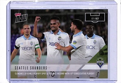 2018 Topps Now MLS #96 Seattle Sounders - Tirada 69 - ¡Spot y récord en los playoffs! Foto 1 de 2